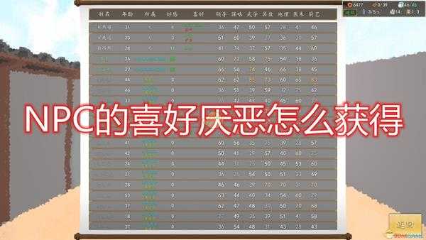 《九州：商旅》NPC喜好厌恶获得方法介绍