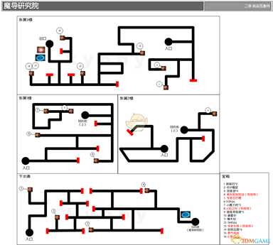 《勇气默示录2》第二章魔导研究院迷宫地图一览