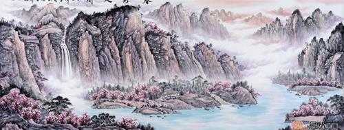 沙发后面背景墙挂什么画风水好(客厅沙发后挂山水画)