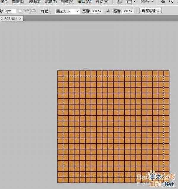 Photoshop制作中国围棋盘效果