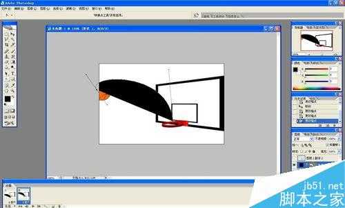 用ps制作篮球进框的gif动态图片