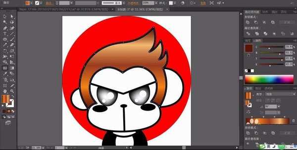 ai怎么设计猴子图标? ai设计猴子logo标志的教程